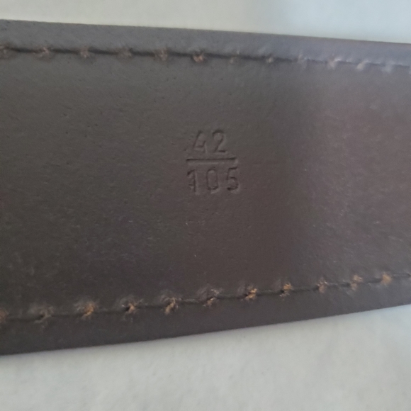 Prada Men Brown Leather Belt Size 105/42 - Picture 6 of 9